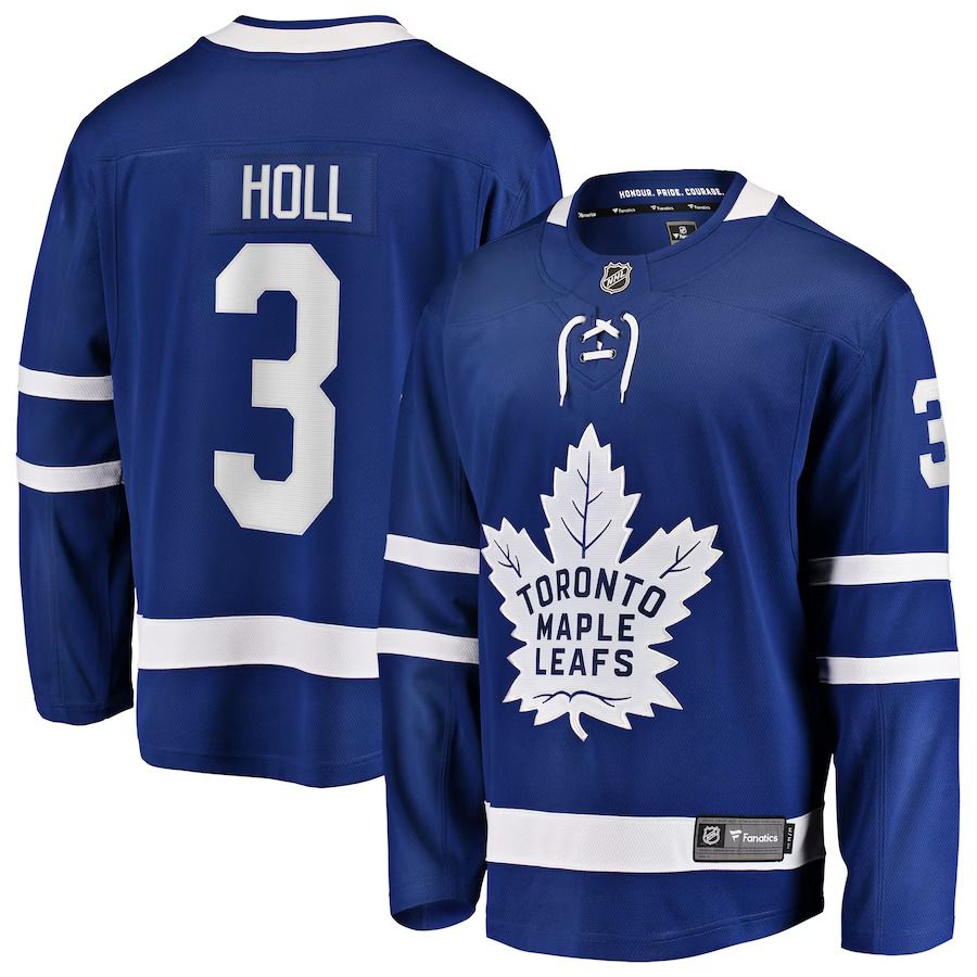 Men Toronto Maple Leafs 3 Justin Holl Fanatics Branded Blue Home Breakaway Player NHL Jersey